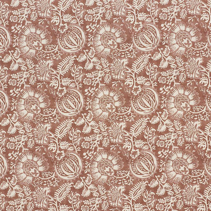 Pomegranate Print Russet 177692 by Schumacher Designer Fabric Chambray 11.25" - Swanky Fabrics -