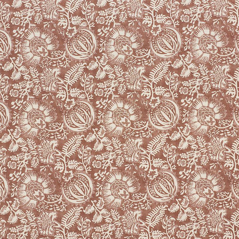 Pomegranate Print Russet 177692 by Schumacher Fabric Chambray 11.25" - Fabric Carolina -