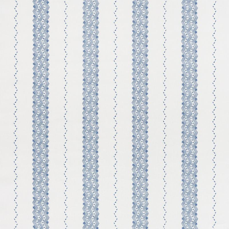Nauset Stripe Indigo 177700 by Schumacher Fabric Chambray 13.0" - Fabric Carolina -