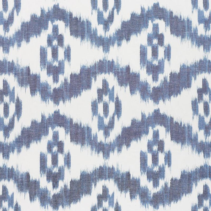 Madaket Ikat Indigo 177820 by Schumacher Fabric Ikat 17.25" - Fabric Carolina -