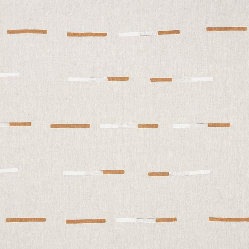Overlapping Dashes Brown & White 74030 by Schumacher Fabric Caroline Z Hurley 54.0" - Fabric Carolina -