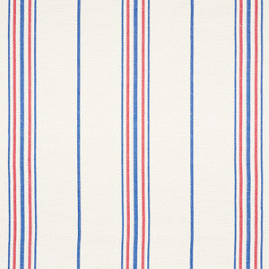 Scarset Stripe Blue & Red 75261 by Schumacher Fabric