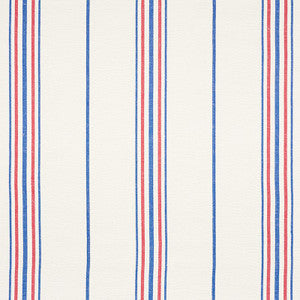 Scarset Stripe Blue & Red 75261 by Schumacher Fabric