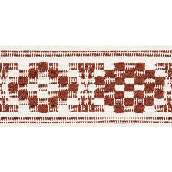 Maidstone Tape Russet 75312 by Schumacher Designer Trim Chambray 6.12" - Swanky Fabrics -