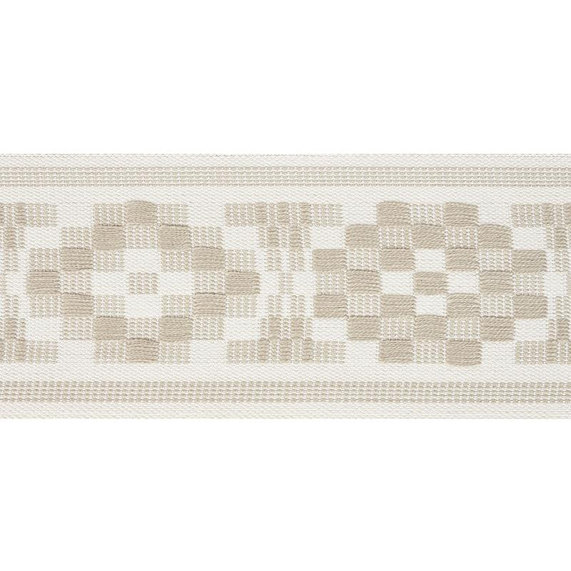 Maidstone Tape Linen 75314 by Schumacher Designer Trim Chambray 6.12" - Swanky Fabrics -