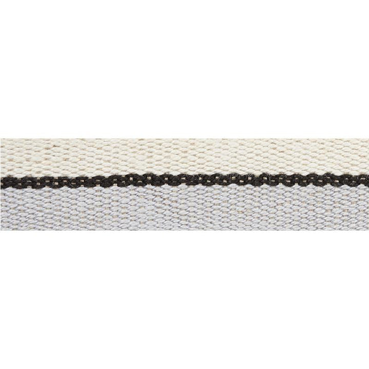 Ile Saint-Louis Narrow Tape White Black & Silvery Blue 77000 by Schumacher Trim Stephanie Seal Brown - Fabric Carolina -