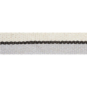 Ile Saint-Louis Narrow Tape White Black & Silvery Blue 77000 by Schumacher Trim