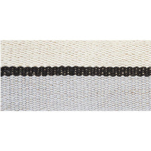 Ile Saint-Louis Medium Tape White Black & Silvery Blue 77010 by Schumacher Trim