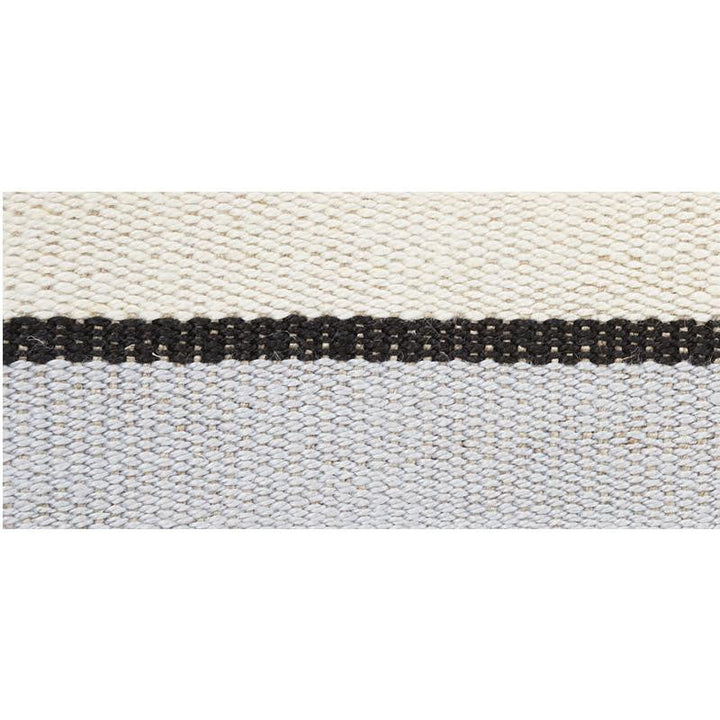 Ile Saint-Louis Medium Tape White Black & Silvery Blue 77010 by Schumacher Designer Trim Stephanie Seal Brown - Swanky Fabrics -