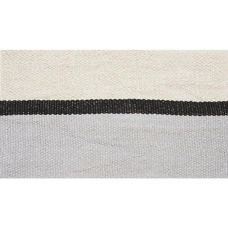 Ile Saint-Louis Wide Tape White Black & Silvery Blue 77020 by Schumacher Designer Trim Stephanie Seal Brown - Swanky Fabrics -
