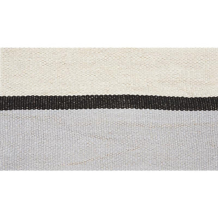 Ile Saint-Louis Wide Tape White Black & Silvery Blue 77020 by Schumacher Designer Trim Stephanie Seal Brown - Swanky Fabrics -