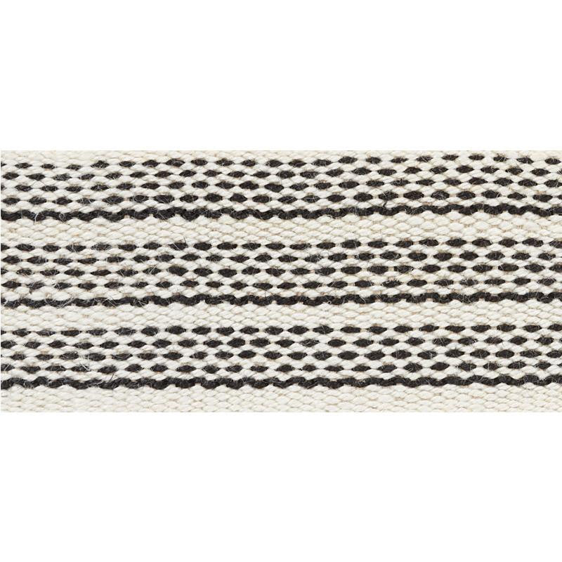 Agnes Medium Tape White & Black 77070 by Schumacher Trim Stephanie Seal Brown - Fabric Carolina -