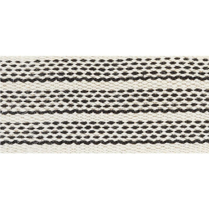 Agnes Medium Tape White & Black 77070 by Schumacher Trim Stephanie Seal Brown - Fabric Carolina -