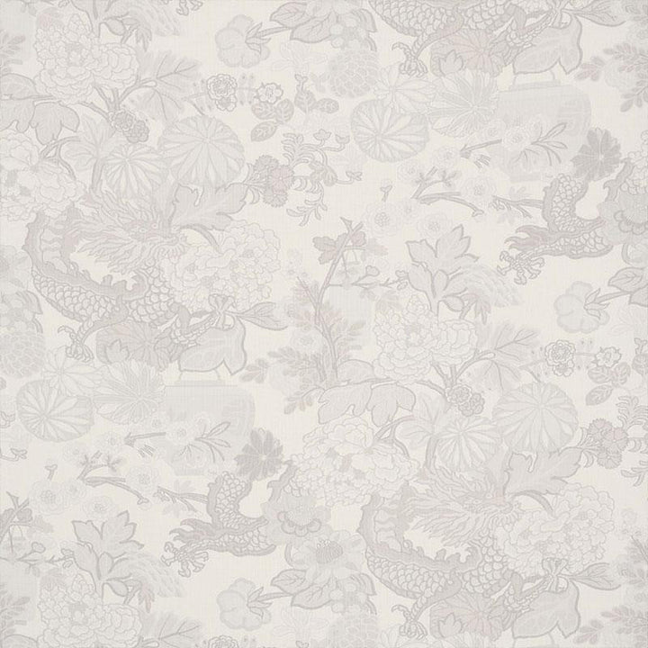 Chiang Mai Dragon Limestone 173278 by Schumacher Fabric Exuberant Prints 27.0" - Fabric Carolina -