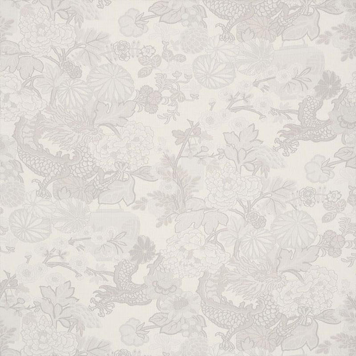 Chiang Mai Dragon Limestone 173278 by Schumacher Designer Fabric Exuberant Prints 27.0" - Swanky Fabrics -