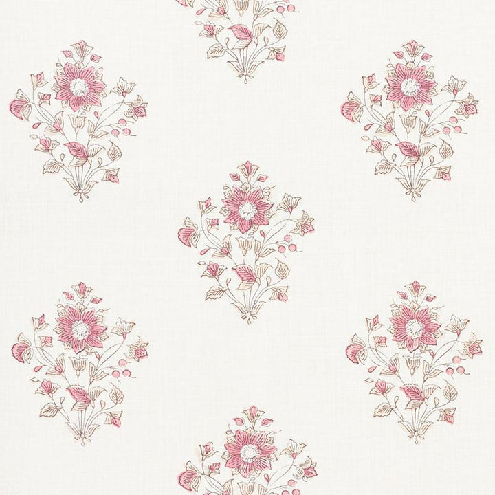 Beatrice Bouquet Pink 173763 by Schumacher Fabric Country Chic 13.5" - Fabric Carolina -