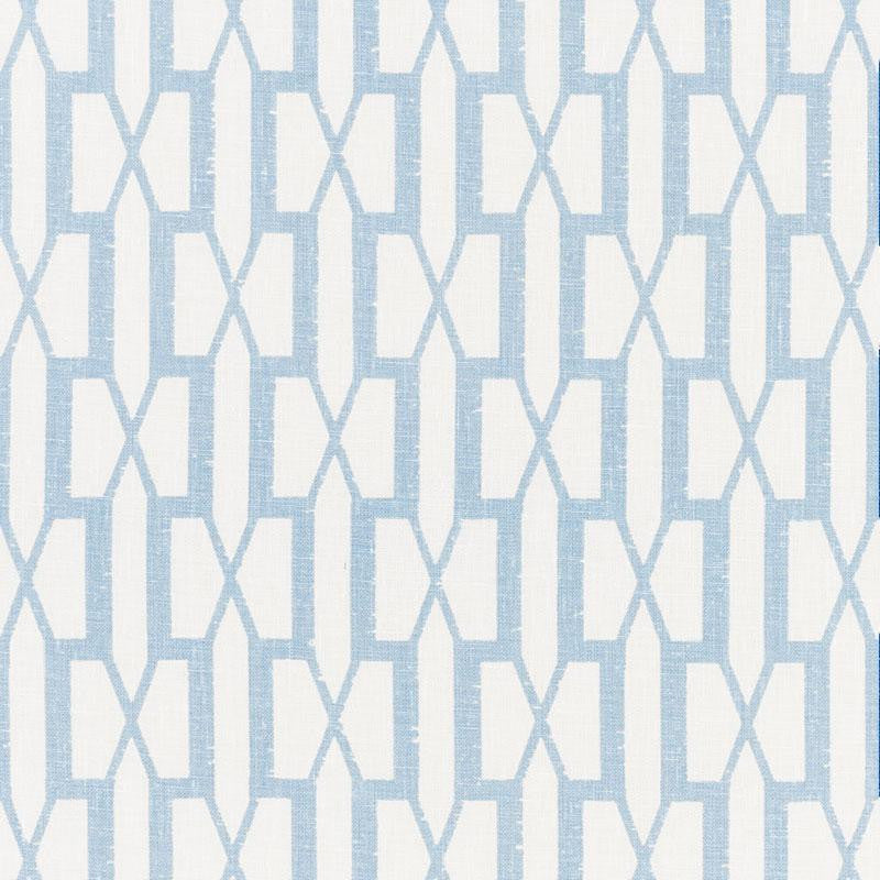 Belvedere Sky 176119 by Schumacher Fabric Veere Grenney 2.88" - Fabric Carolina -