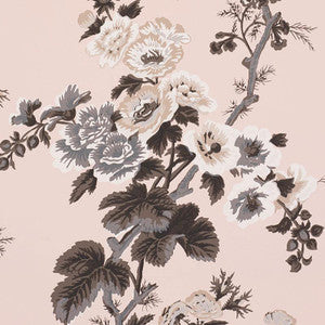Pyne Hollyhock Blush 5006924 by Schumacher Wallpaper