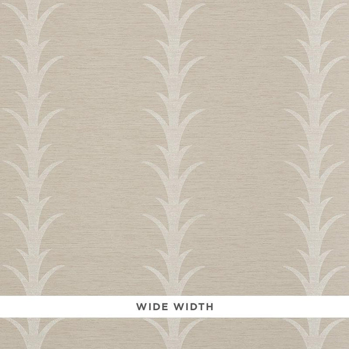 Acanthus Stripe Vinyl Taupe 5008591 by Schumacher Wallpaper Silver Lining Performance Wallcoverings 27.0" - Fabric Carolina -