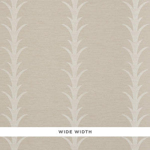 Acanthus Stripe Vinyl Taupe 5008591 by Schumacher Wallpaper