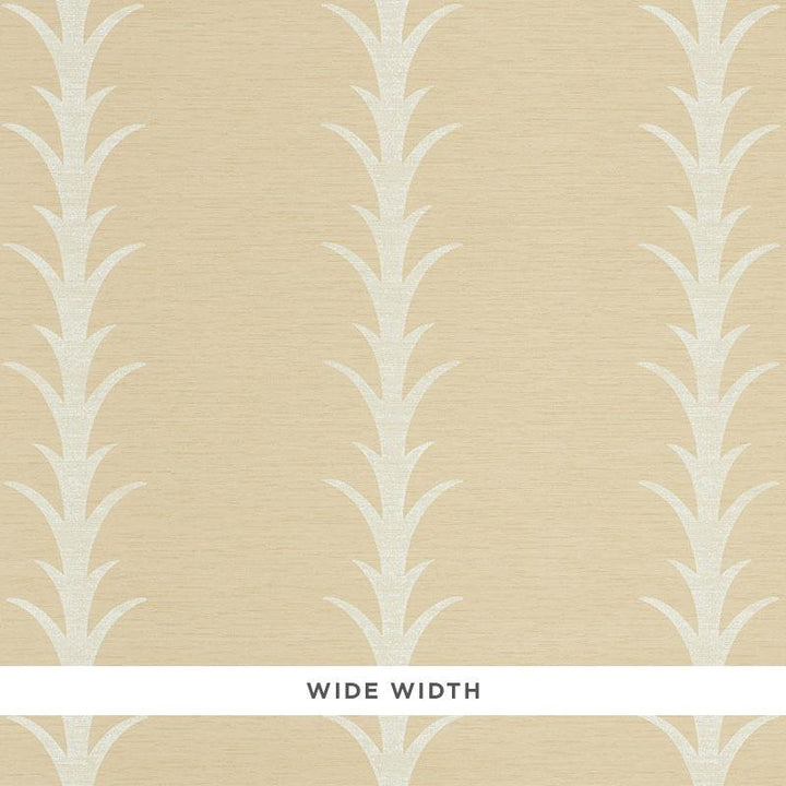 Acanthus Stripe Vinyl Natural 5008592 by Schumacher Wallpaper Silver Lining Performance Wallcoverings 27.0" - Fabric Carolina -