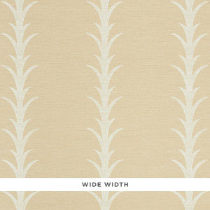 Acanthus Stripe Vinyl Natural 5008592 by Schumacher Wallpaper