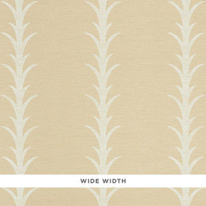 Acanthus Stripe Vinyl Natural 5008592 by Schumacher Wallpaper