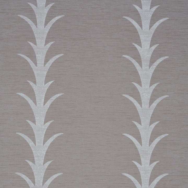 Acanthus Stripe Vinyl Grey 5008593 by Schumacher Wallpaper Silver Lining Performance Wallcoverings 27.0" - Fabric Carolina -