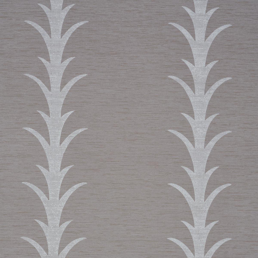 Acanthus Stripe Vinyl Grey 5008593 by Schumacher Designer Wallpaper Silver Lining Performance Wallcoverings 27.0" - Swanky Fabrics -