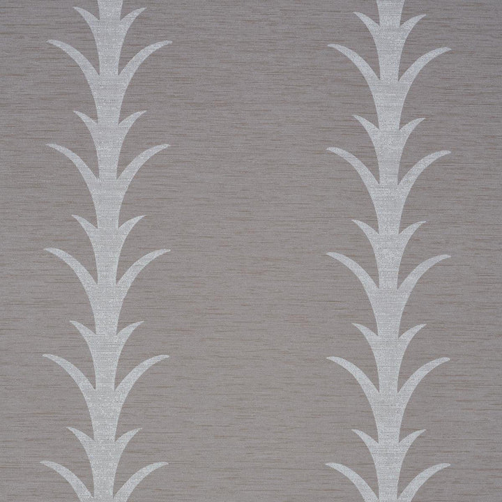 Acanthus Stripe Vinyl Grey 5008593 by Schumacher Designer Wallpaper Silver Lining Performance Wallcoverings 27.0" - Swanky Fabrics -