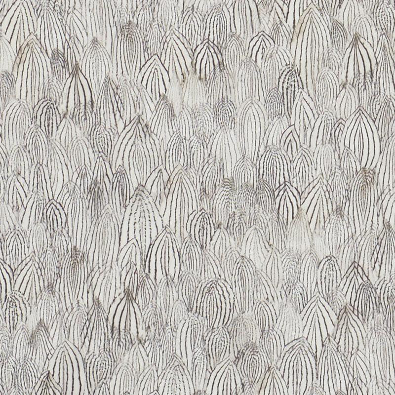 Feathers Zebra 5008610 by Schumacher Wallpaper Silver Lining Performance Wallcoverings 13.5" - Fabric Carolina -