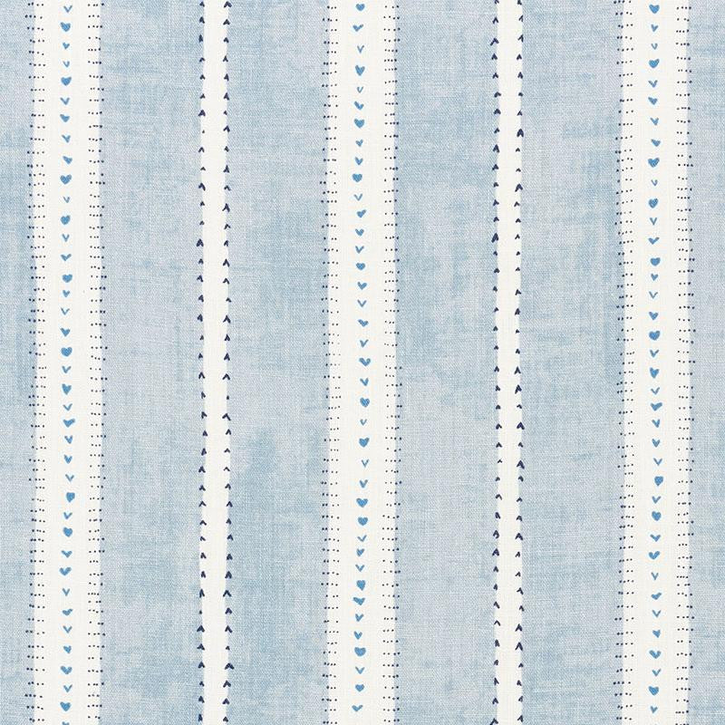 Amour Blue 176940 by Schumacher Fabric French Revolution 8.88" - Fabric Carolina -