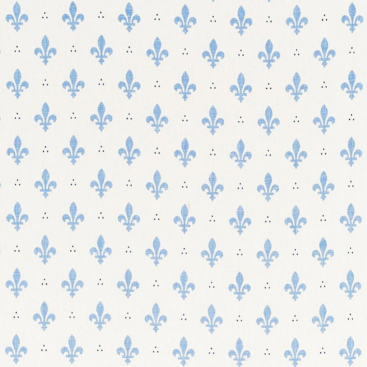 Fleur De Lis Blue 176960 by Schumacher Designer Fabric French Revolution 2.0" - Swanky Fabrics -