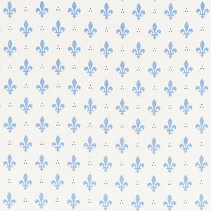 Fleur De Lis Blue 176960 by Schumacher Fabric