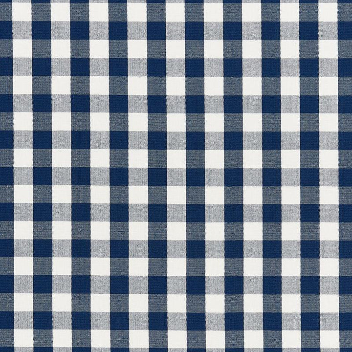 Elton Cotton Check Navy 63063 by Schumacher Fabric French Revolution 1.25" - Fabric Carolina -