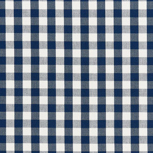 Elton Cotton Check Navy 63063 by Schumacher Fabric