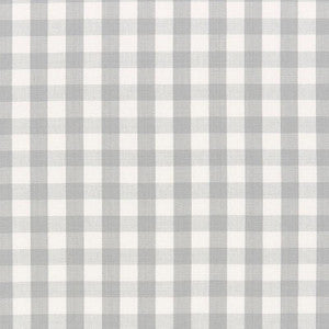 Elton Cotton Check Grey 63065 by Schumacher Fabric