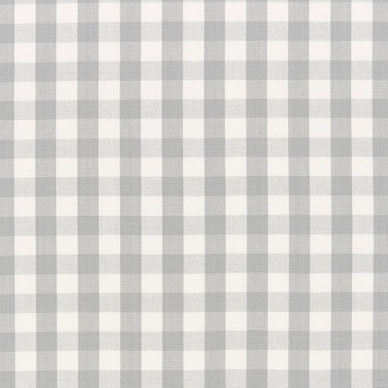 Elton Cotton Check Grey 63065 by Schumacher Designer Fabric French Revolution 1.25" - Swanky Fabrics -