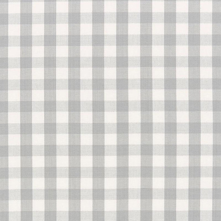 Elton Cotton Check Grey 63065 by Schumacher Designer Fabric French Revolution 1.25" - Swanky Fabrics -