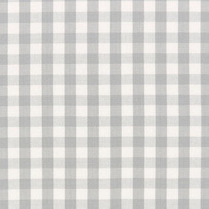 Elton Cotton Check Grey 63065 by Schumacher Fabric