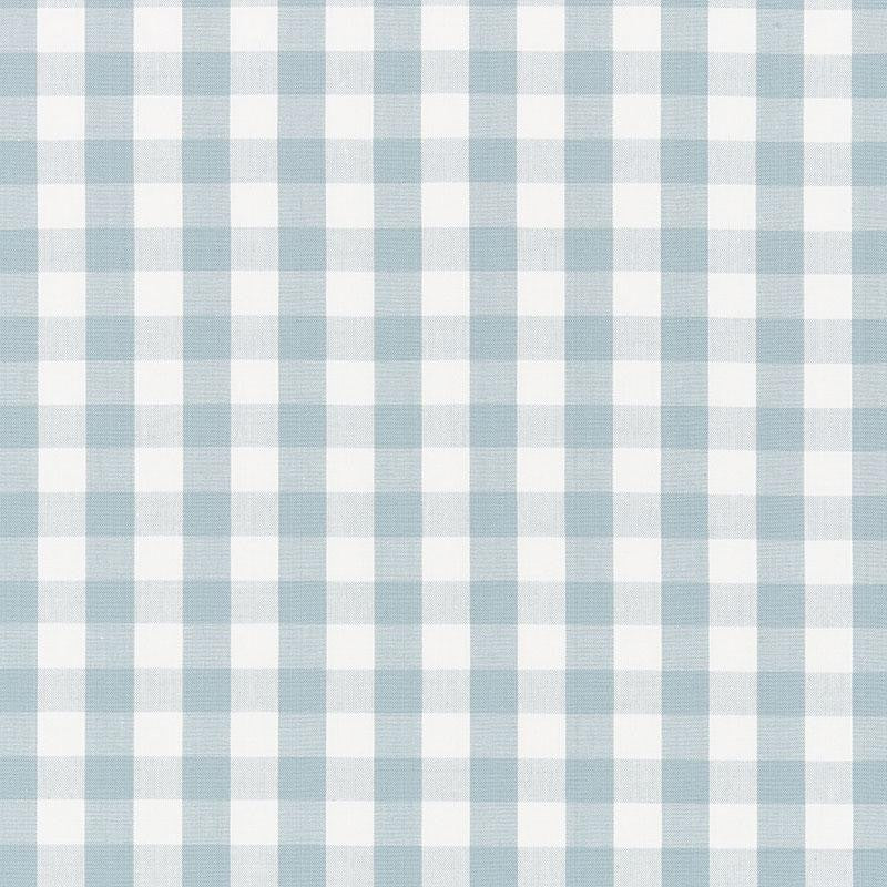 Elton Cotton Check Sky 63066 by Schumacher Fabric French Revolution 1.25" - Fabric Carolina -