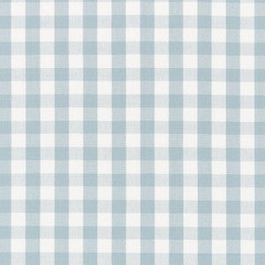 Elton Cotton Check Sky 63066 by Schumacher Fabric