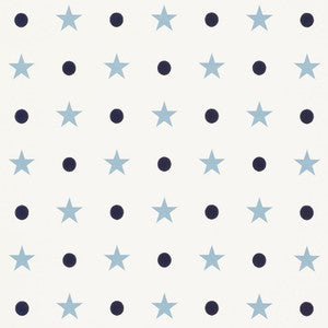 Etoiles Et Points Blues 5008550 by Schumacher Wallpaper