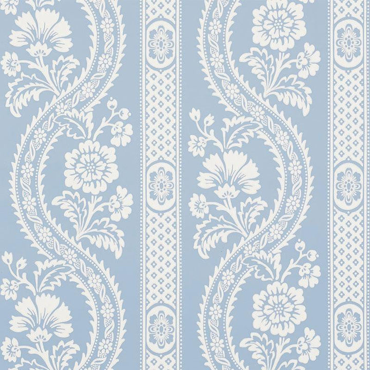 Versailles Blue 5008772 by Schumacher Designer Wallpaper French Revolution 27.0" - Swanky Fabrics -