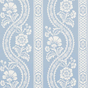 Versailles Blue 5008772 by Schumacher Wallpaper