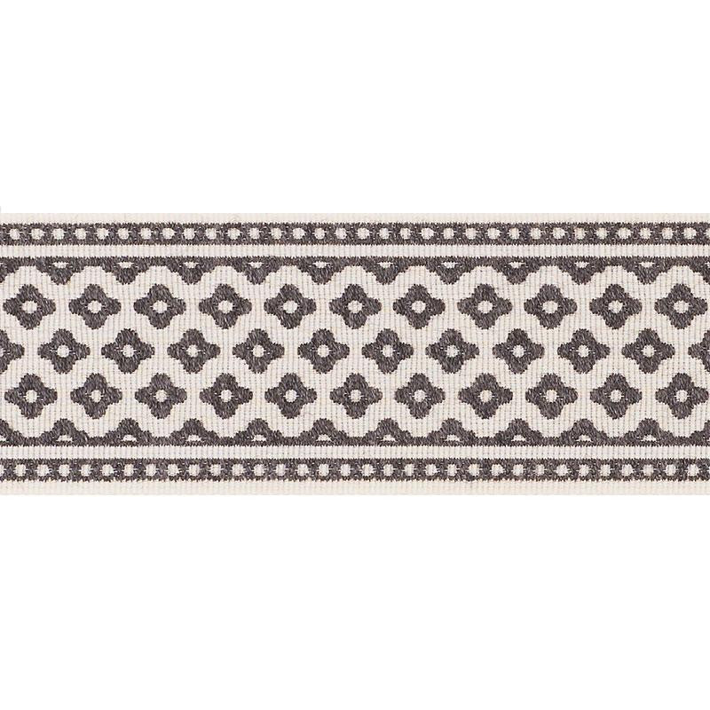 Cherie Tape Charcoal 72312 by Schumacher Designer Trim French Revolution - Swanky Fabrics -