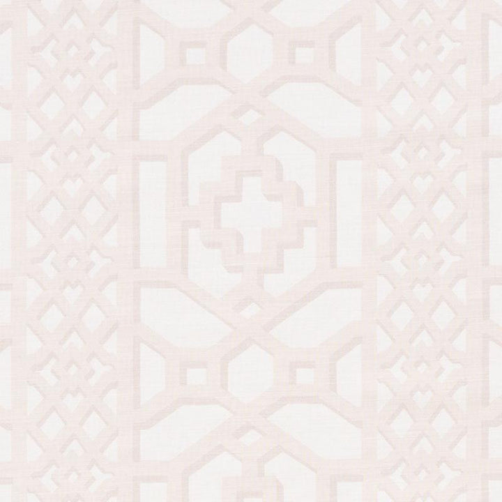 Zanzibar Trellis Matte Blush 175743 by Schumacher Fabric 125Th Anniversary 13.5" - Fabric Carolina -
