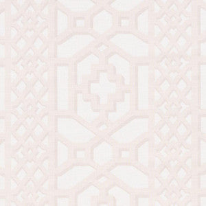 Zanzibar Trellis Matte Blush 175743 by Schumacher Fabric