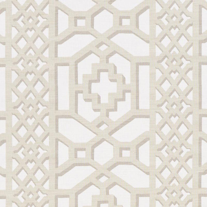 Zanzibar Trellis Matte Sand 175744 by Schumacher Fabric 125Th Anniversary 13.5" - Fabric Carolina -