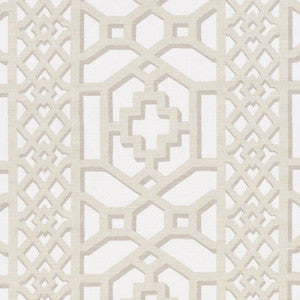 Zanzibar Trellis Matte Sand 175744 by Schumacher Fabric
